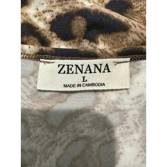 NWT Zenana Brown Cheetah Print Body Suit - Picture 4 of 6